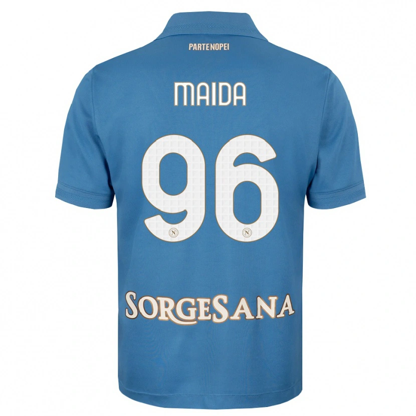 Danxen Homem Camisola Giuseppe Maida #96 Azul Bruma Branco Principal 2026/27 Camisa Brasil