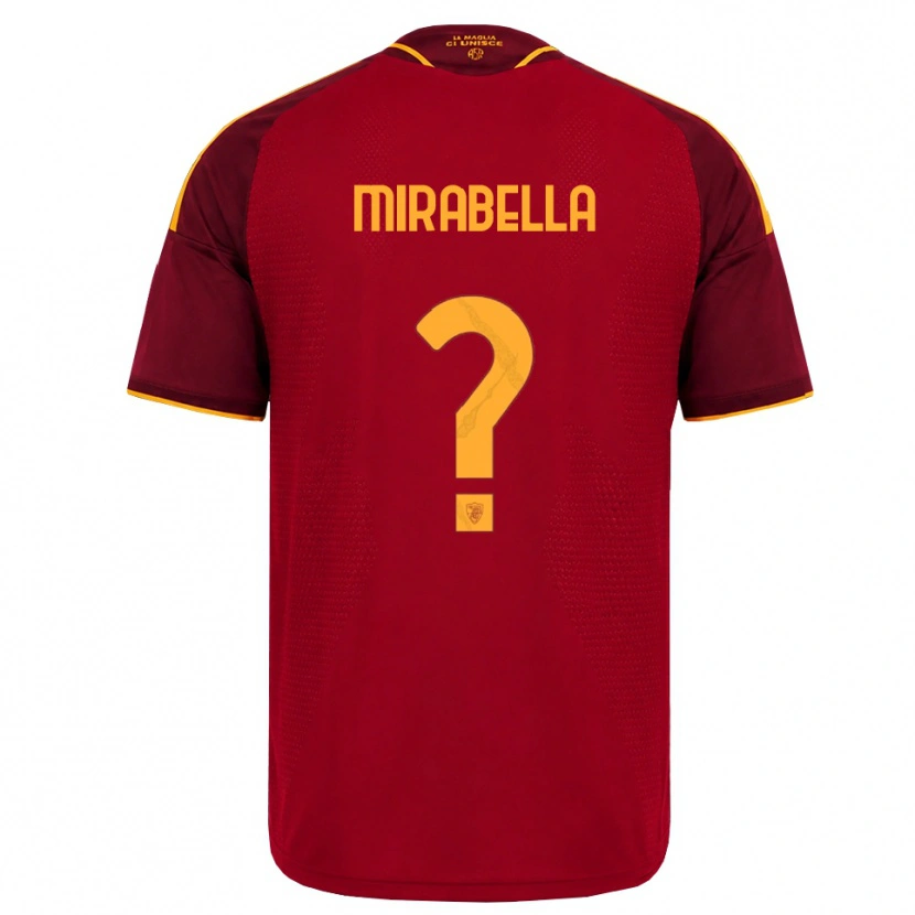 Danxen Homem Camisola Mattia Mirabella #0 Vermelho Dourado Amarelo Principal 2026/27 Camisa Brasil