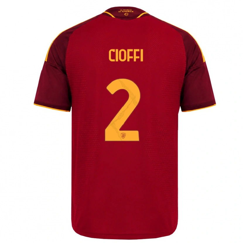 Danxen Homem Camisola Cristian Cioffi #2 Vermelho Dourado Amarelo Principal 2026/27 Camisa Brasil