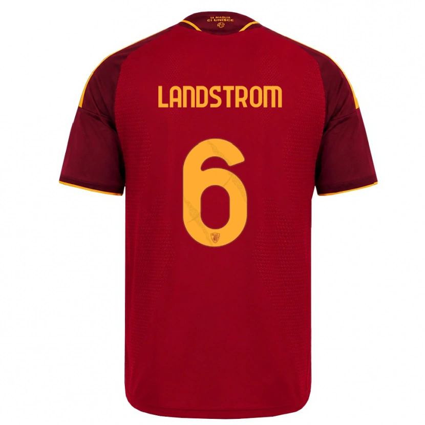 Danxen Homem Camisola Elin Landstrom #6 Vermelho Dourado Amarelo Principal 2026/27 Camisa Brasil