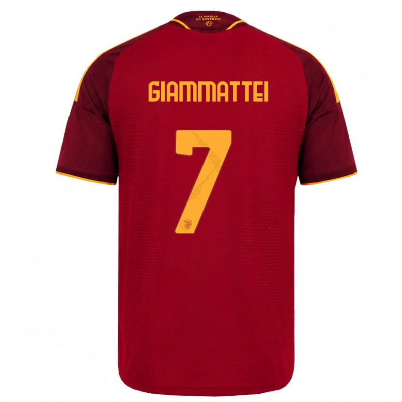 Danxen Homem Camisola Gioele Giammattei #7 Vermelho Dourado Amarelo Principal 2026/27 Camisa Brasil