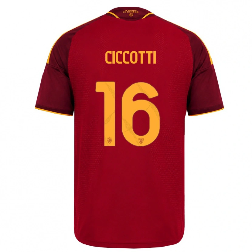 Danxen Homem Camisola Claudia Ciccotti #16 Vermelho Dourado Amarelo Principal 2026/27 Camisa Brasil