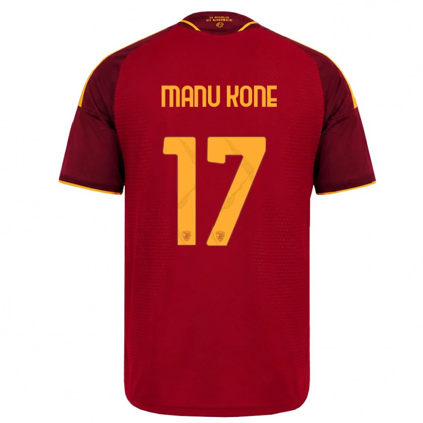 Danxen Homem Camisola Manu Koné #17 Vermelho Dourado Amarelo Principal 2026/27 Camisa Brasil