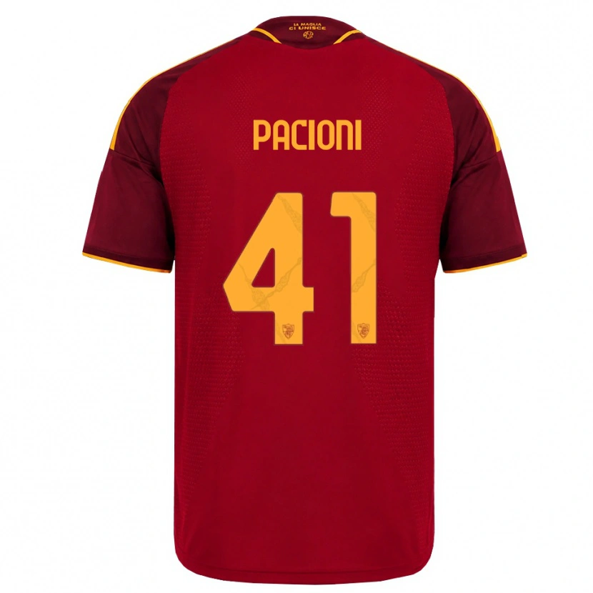 Danxen Homem Camisola Eleonora Pacioni #41 Vermelho Dourado Amarelo Principal 2026/27 Camisa Brasil