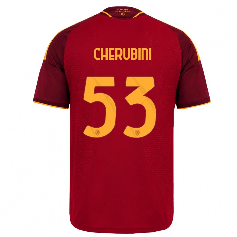 Danxen Homem Camisola Martina Cherubini #53 Vermelho Dourado Amarelo Principal 2026/27 Camisa Brasil