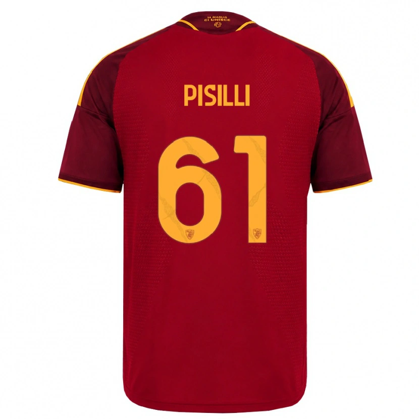 Danxen Homem Camisola Niccolò Pisilli #61 Vermelho Dourado Amarelo Principal 2026/27 Camisa Brasil