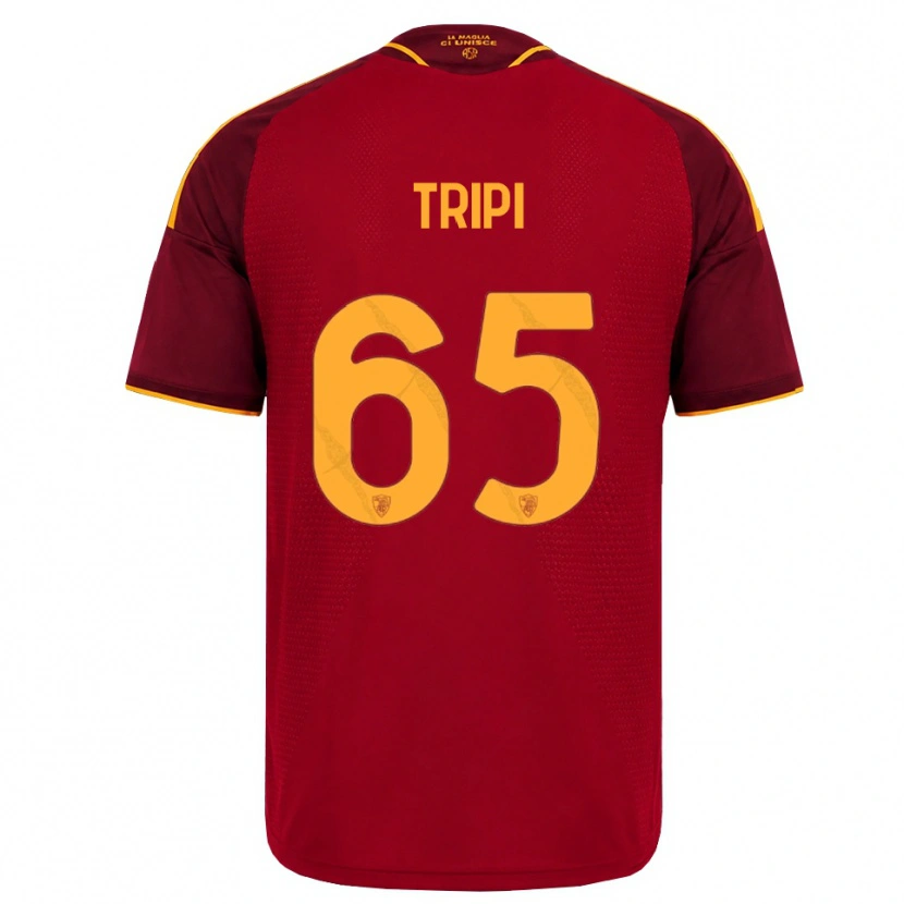 Danxen Homem Camisola Filippo Tripi #65 Vermelho Dourado Amarelo Principal 2026/27 Camisa Brasil