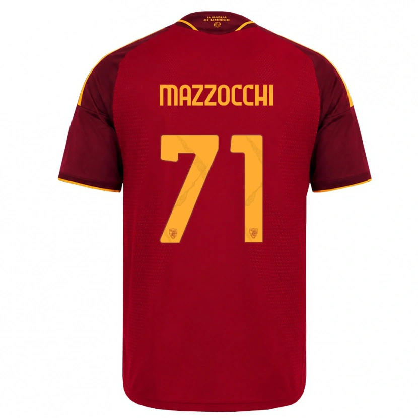 Danxen Homem Camisola Giulia Mazzocchi #71 Vermelho Dourado Amarelo Principal 2026/27 Camisa Brasil