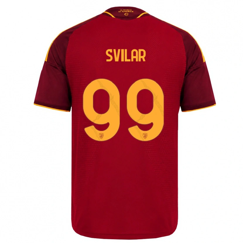 Danxen Homem Camisola Mile Svilar #99 Vermelho Dourado Amarelo Principal 2026/27 Camisa Brasil
