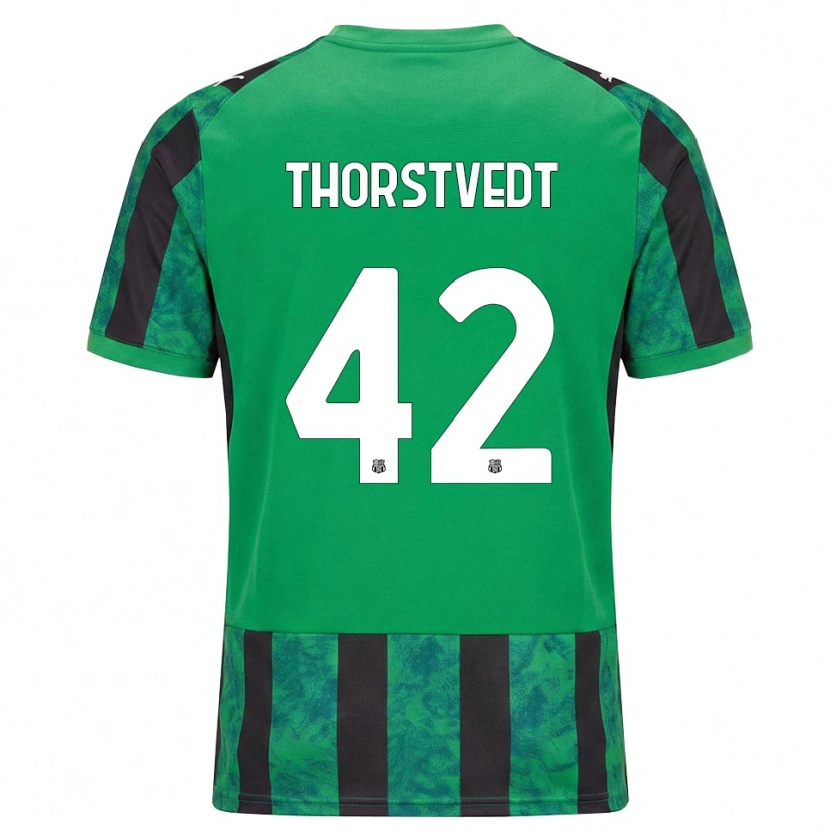 Danxen Homem Camisola Kristian Thorstvedt #42 Verde Preto Branco Principal 2026/27 Camisa Brasil