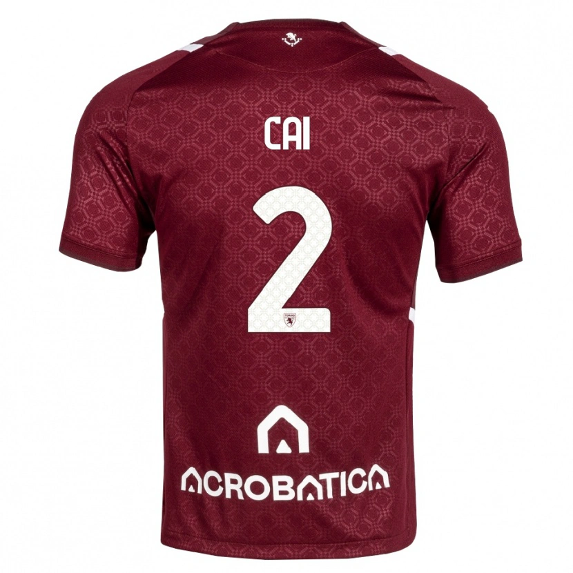 Danxen Homem Camisola Federico Cai #2 Bordô Branco Principal 2026/27 Camisa Brasil