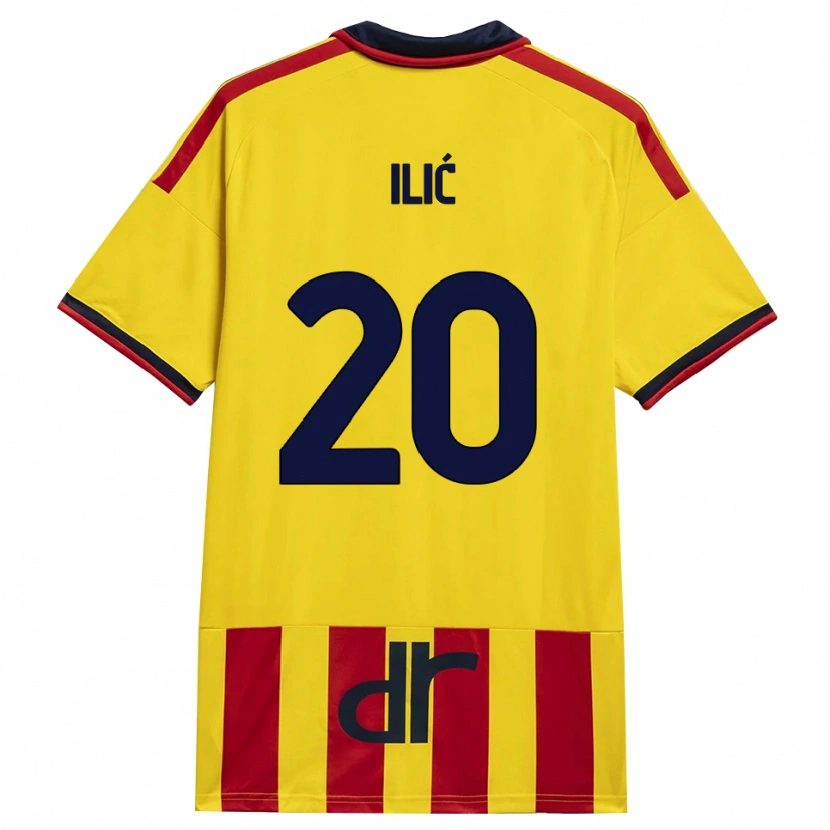 Danxen Homem Camisola Ivan Ilić #20 Amarelo Vermelho Principal 2026/27 Camisa Brasil