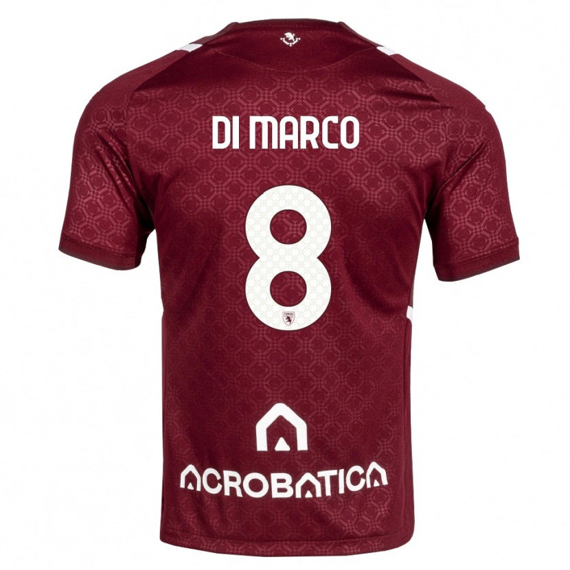 Danxen Homem Camisola Tommaso Di Marco #8 Bordô Branco Principal 2026/27 Camisa Brasil