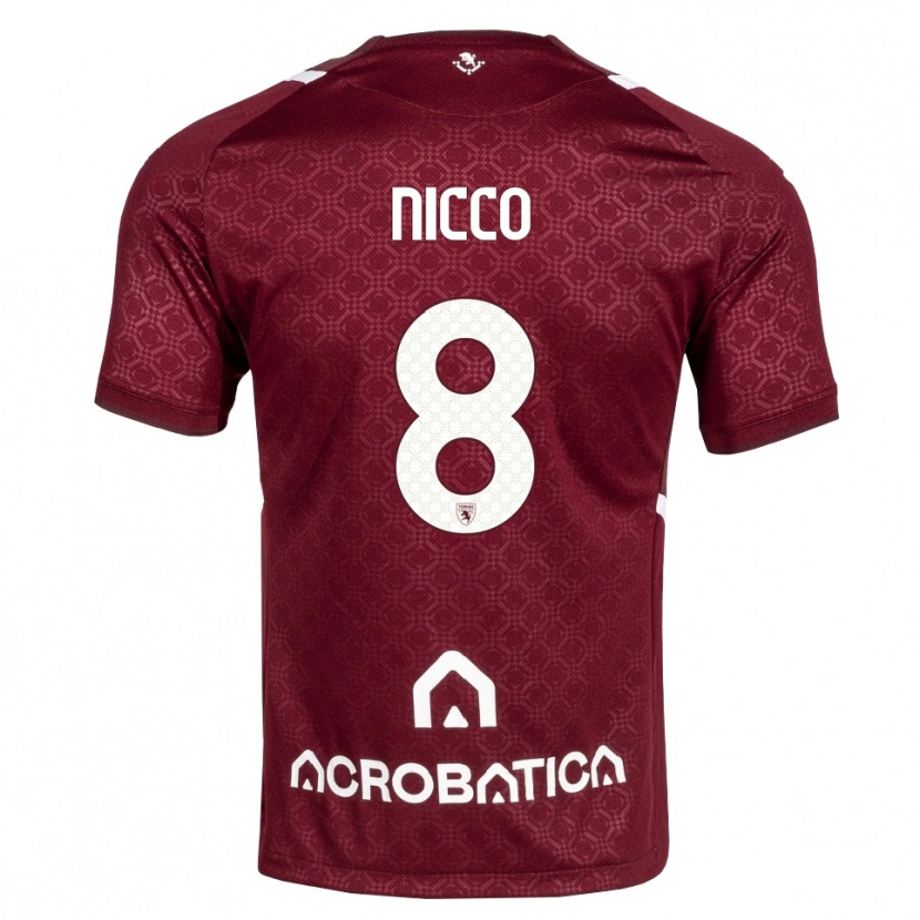 Danxen Homem Camisola Giada Nicco #8 Bordô Branco Principal 2026/27 Camisa Brasil