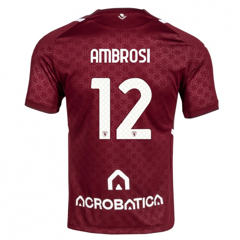 Danxen Homem Camisola Martina Ambrosi #12 Bordô Branco Principal 2026/27 Camisa Brasil