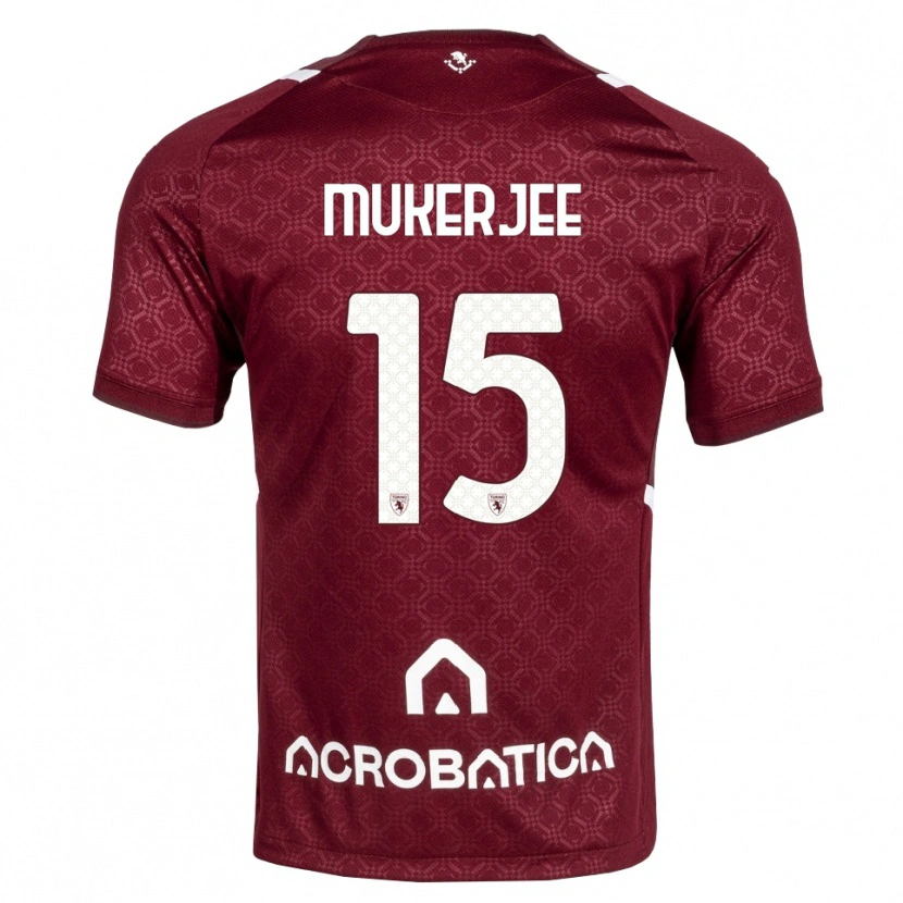 Danxen Homem Camisola Carlo Mukerjee #15 Bordô Branco Principal 2026/27 Camisa Brasil
