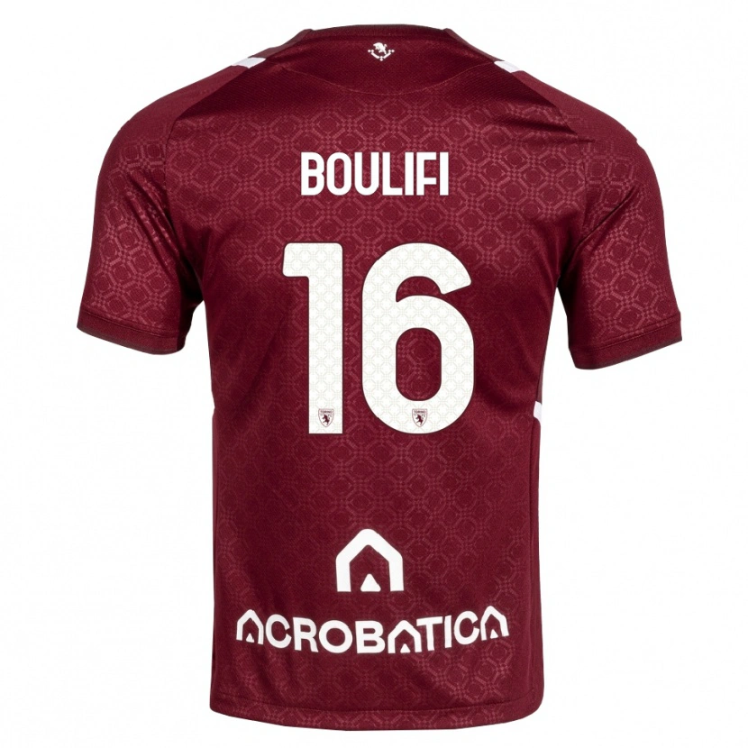 Danxen Homem Camisola Youssef Boulifi #16 Bordô Branco Principal 2026/27 Camisa Brasil