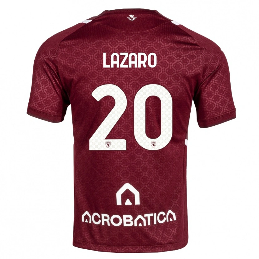 Danxen Homem Camisola Valentino Lazaro #20 Bordô Branco Principal 2026/27 Camisa Brasil