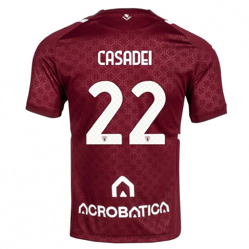 Danxen Homem Camisola Cesare Casadei #22 Bordô Branco Principal 2026/27 Camisa Brasil