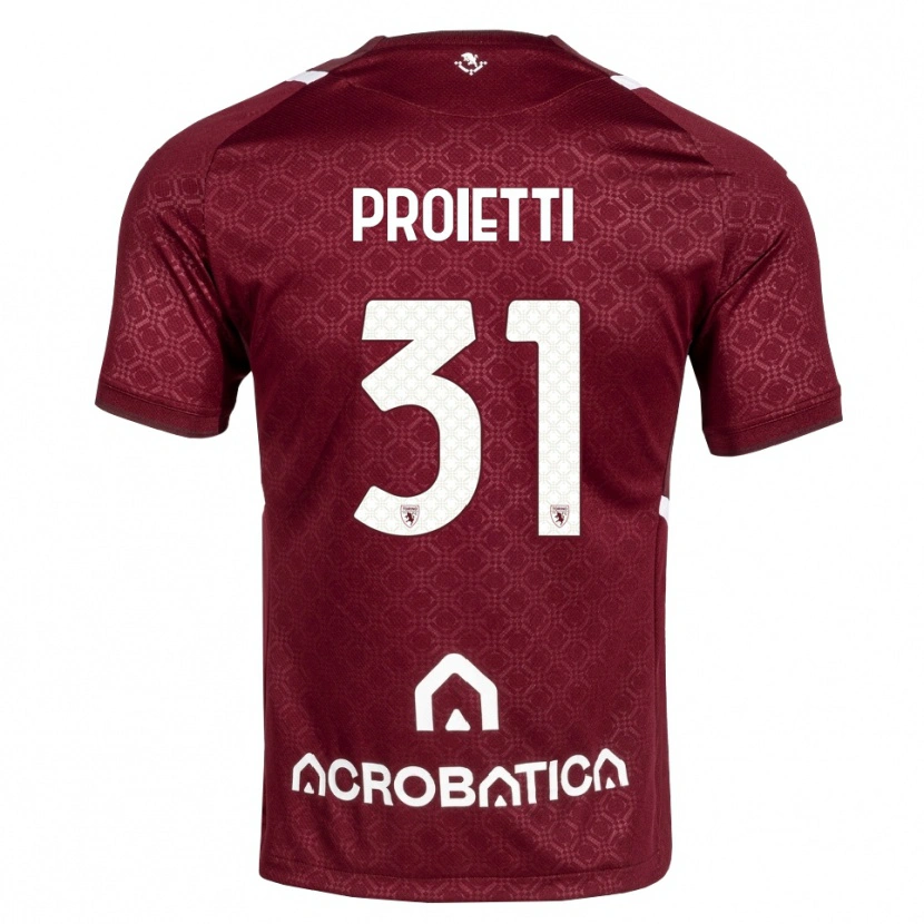 Danxen Homem Camisola Riccardo Proietti #31 Bordô Branco Principal 2026/27 Camisa Brasil