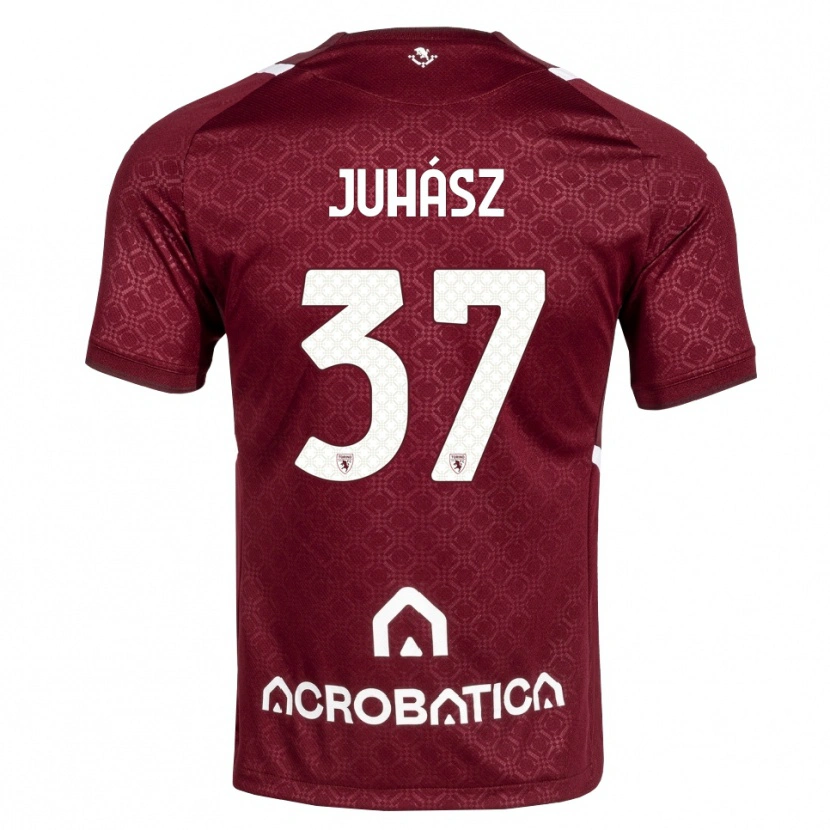 Danxen Homem Camisola Martin Juhász #37 Bordô Branco Principal 2026/27 Camisa Brasil