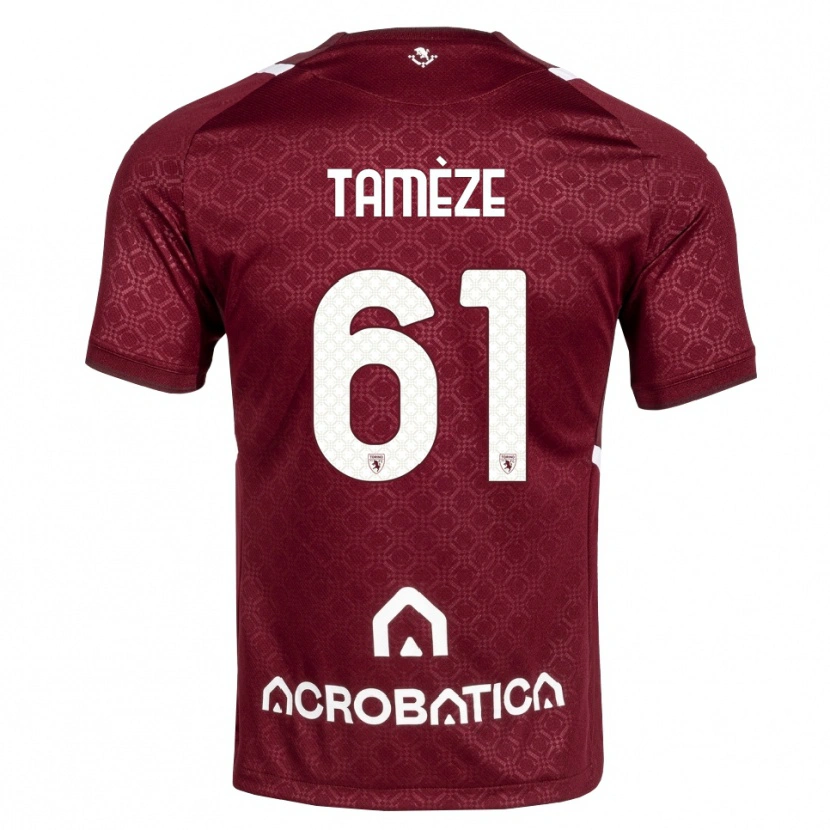 Danxen Homem Camisola Adrien Tamèze #61 Bordô Branco Principal 2026/27 Camisa Brasil