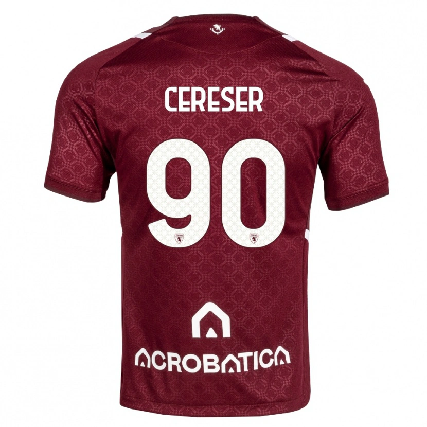 Danxen Homem Camisola Francesco Cereser #90 Bordô Branco Principal 2026/27 Camisa Brasil