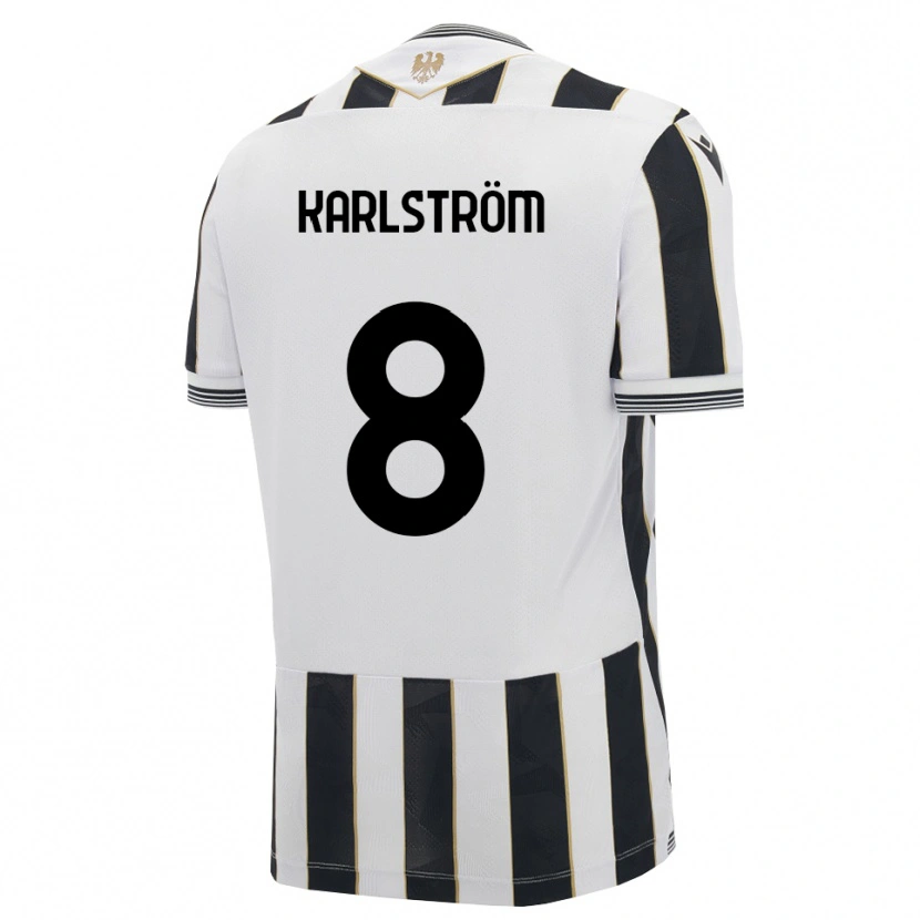 Danxen Homem Camisola Jesper Karlström #8 Preto Branco Rosa Principal 2026/27 Camisa Brasil
