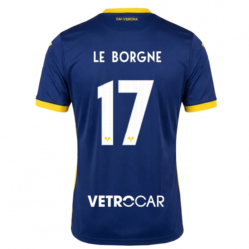 Danxen Homem Camisola Andréa Le Borgne #17 Azul Real Amarelo Branco Principal 2026/27 Camisa Brasil