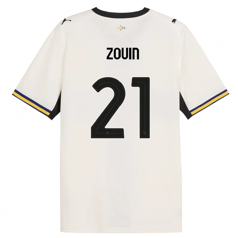 Danxen Homem Camisola Aymen Zouin #21 Off-White Preto Amarelo Principal 2026/27 Camisa Brasil