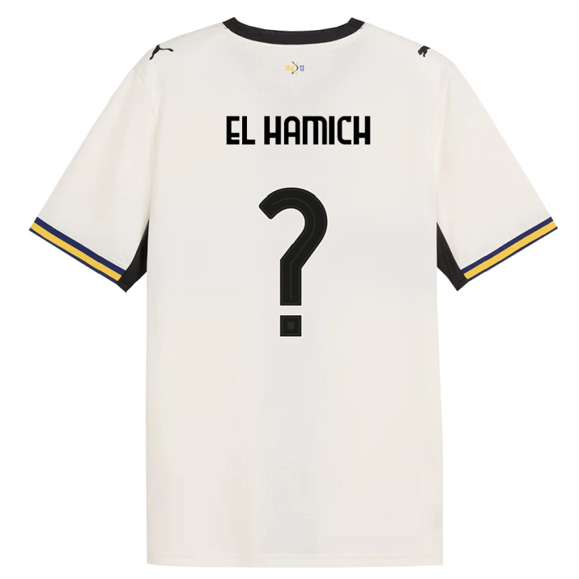Danxen Homem Camisola Anas El Hamich #0 Off-White Preto Amarelo Principal 2026/27 Camisa Brasil
