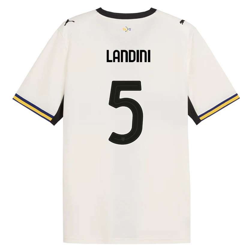 Danxen Homem Camisola Simone Landini #5 Off-White Preto Amarelo Principal 2026/27 Camisa Brasil
