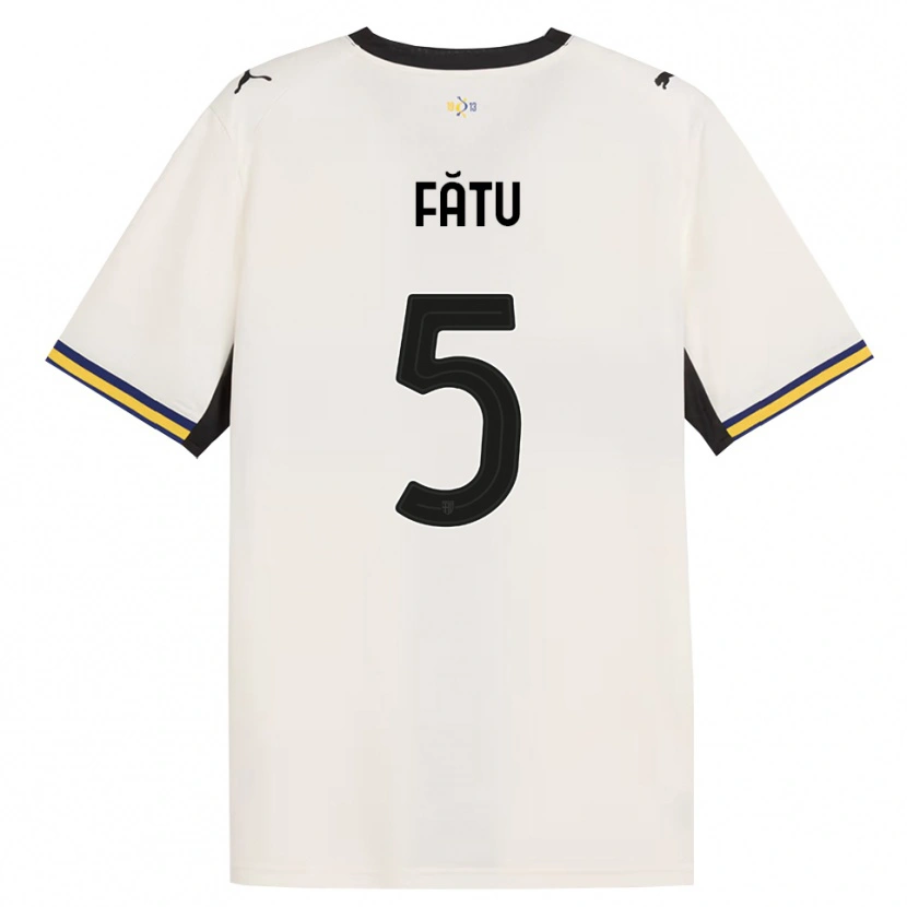 Danxen Homem Camisola Rareș Fătu #5 Off-White Preto Amarelo Principal 2026/27 Camisa Brasil