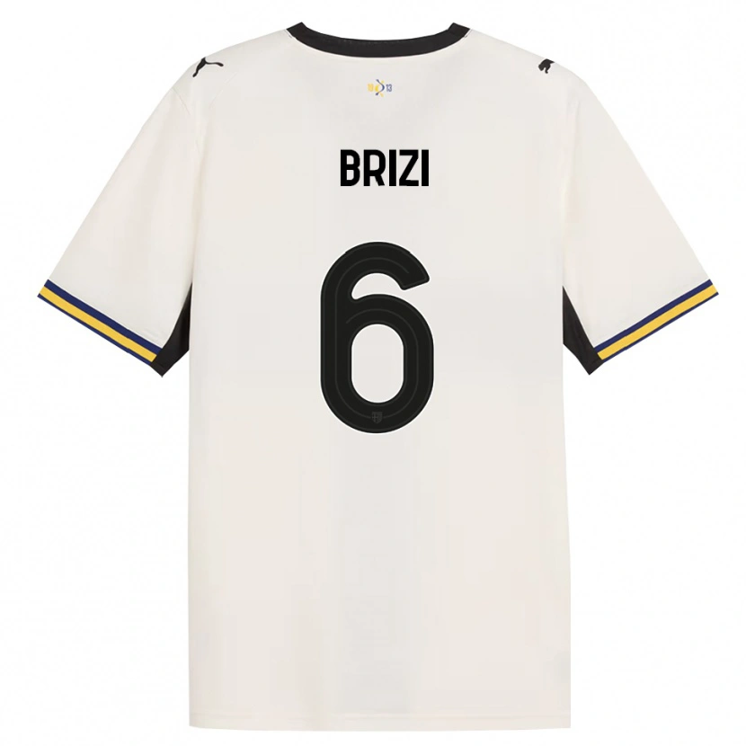 Danxen Homem Camisola Andrea Brizi #6 Off-White Preto Amarelo Principal 2026/27 Camisa Brasil