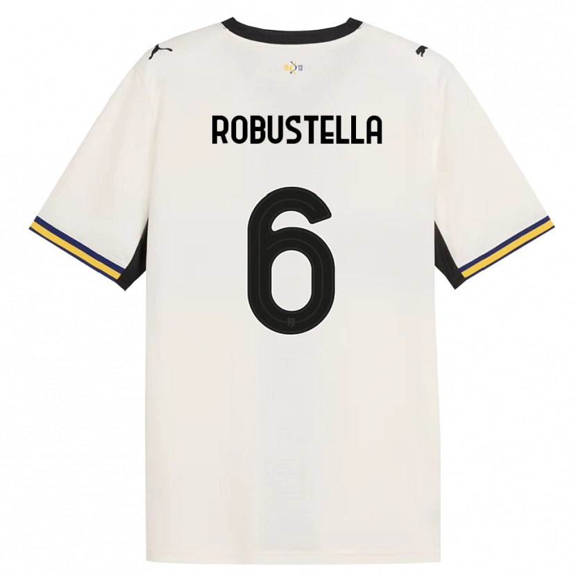 Danxen Homem Camisola Daniele Robustella #6 Off-White Preto Amarelo Principal 2026/27 Camisa Brasil