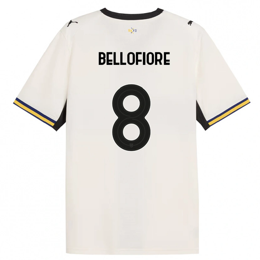 Danxen Homem Camisola Nicola Bellofiore #8 Off-White Preto Amarelo Principal 2026/27 Camisa Brasil