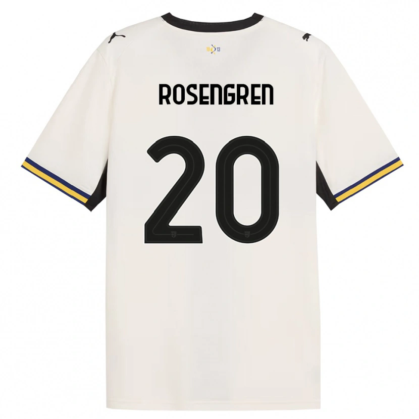 Danxen Homem Camisola Lukas Rosengren #20 Off-White Preto Amarelo Principal 2026/27 Camisa Brasil
