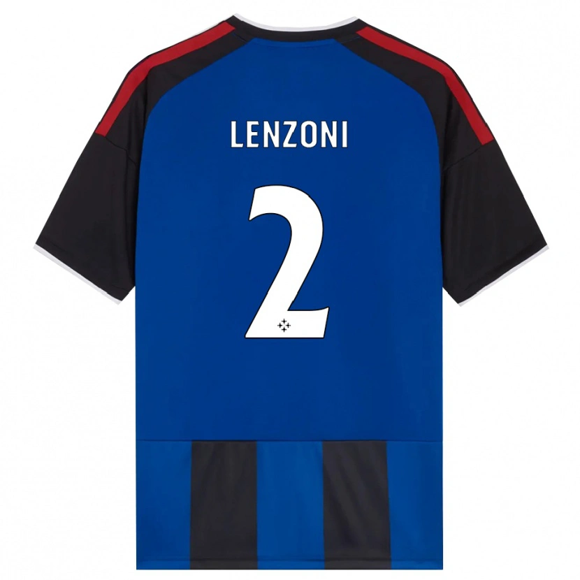 Danxen Homem Camisola Samuele Lenzoni #2 Azul Preto Branco Vermelho Principal 2026/27 Camisa Brasil