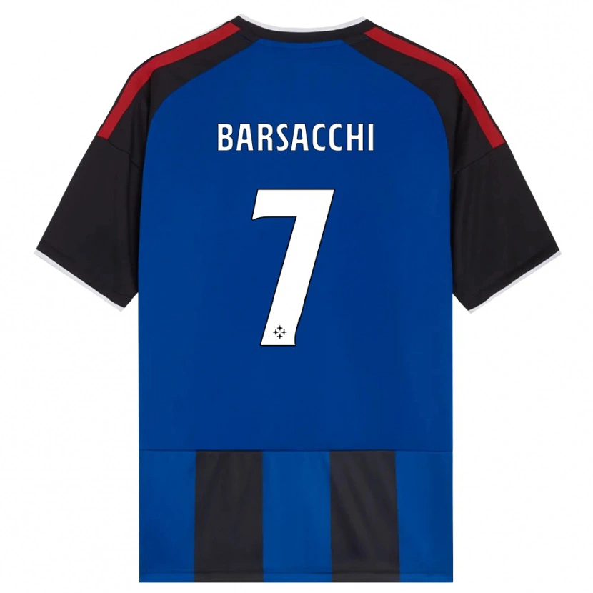 Danxen Homem Camisola Cristian Barsacchi #7 Azul Preto Branco Vermelho Principal 2026/27 Camisa Brasil