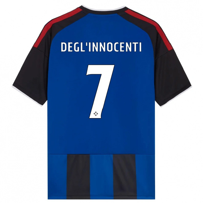 Danxen Homem Camisola Tommaso Degl'innocenti #7 Azul Preto Branco Vermelho Principal 2026/27 Camisa Brasil