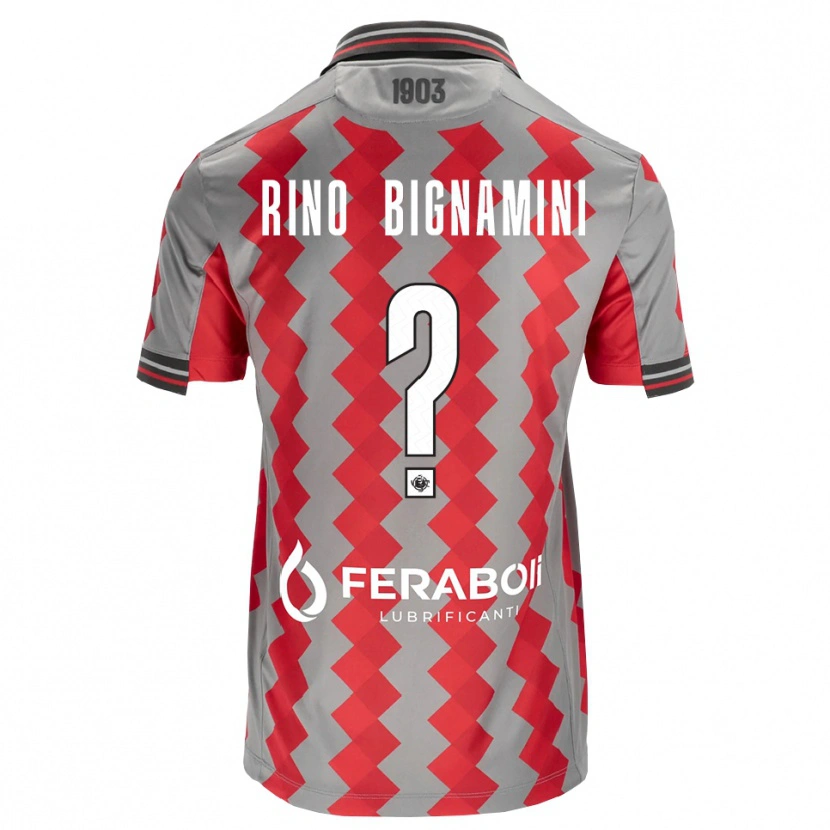 Danxen Homem Camisola Filippo Rino Bignamini #0 Cinza Vermelho Branco Principal 2026/27 Camisa Brasil