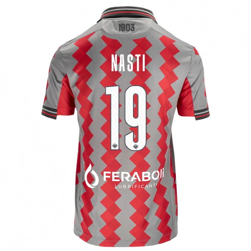 Danxen Homem Camisola Marco Nasti #19 Cinza Vermelho Branco Principal 2026/27 Camisa Brasil