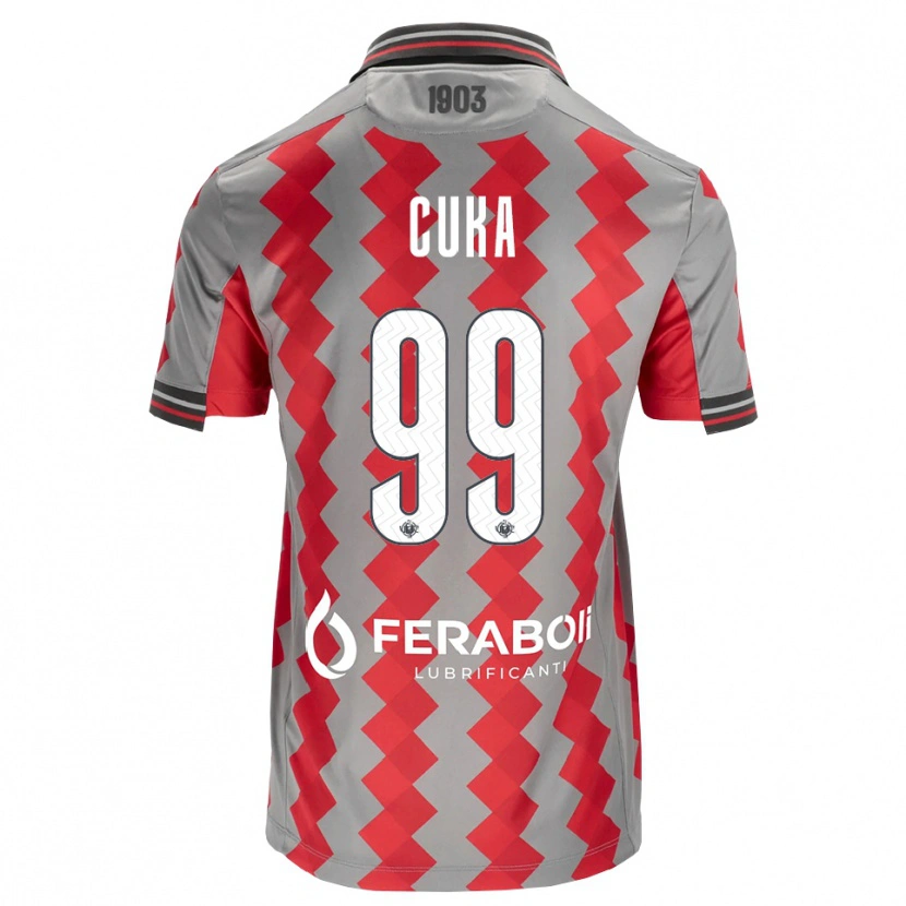 Danxen Homem Camisola Samuel Cuka #99 Cinza Vermelho Branco Principal 2026/27 Camisa Brasil
