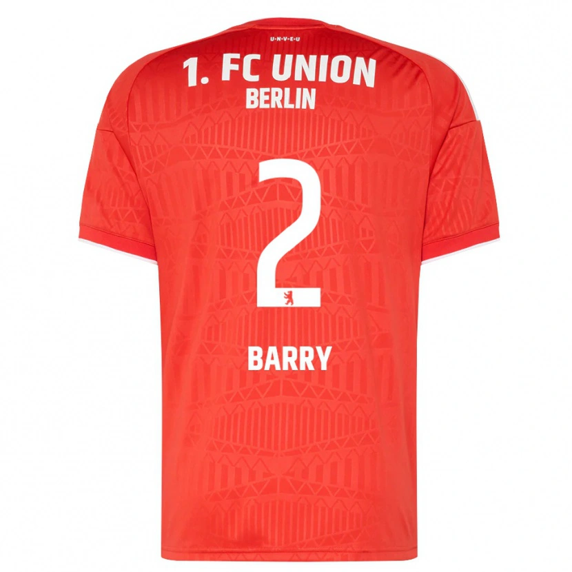 Danxen Homem Camisola Sadou Barry #2 Vermelho Branco Principal 2026/27 Camisa Brasil