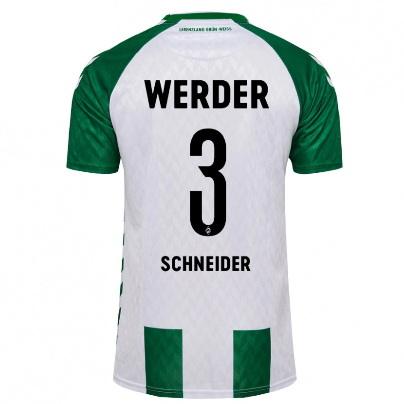 Danxen Homem Camisola Dieter Schneider #3 Verde Branco Principal 2026/27 Camisa Brasil