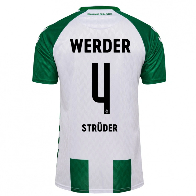 Danxen Homem Camisola Mika Strüder #4 Verde Branco Principal 2026/27 Camisa Brasil