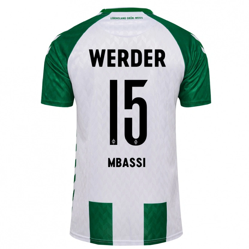Danxen Homem Camisola Mario Mbassi #15 Verde Branco Principal 2026/27 Camisa Brasil