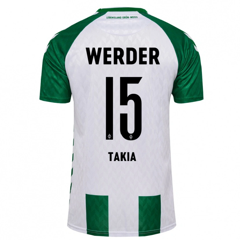 Danxen Homem Camisola Toirik Onlam Takia #15 Verde Branco Principal 2026/27 Camisa Brasil