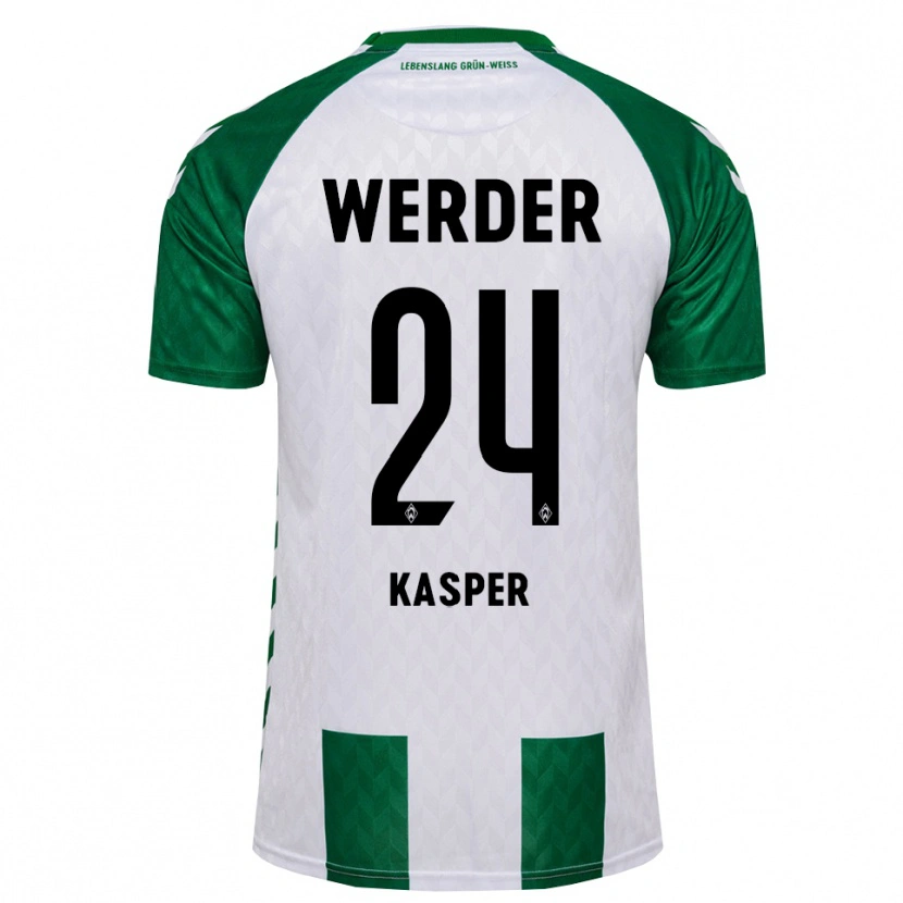 Danxen Homem Camisola Dominik Kasper #24 Verde Branco Principal 2026/27 Camisa Brasil