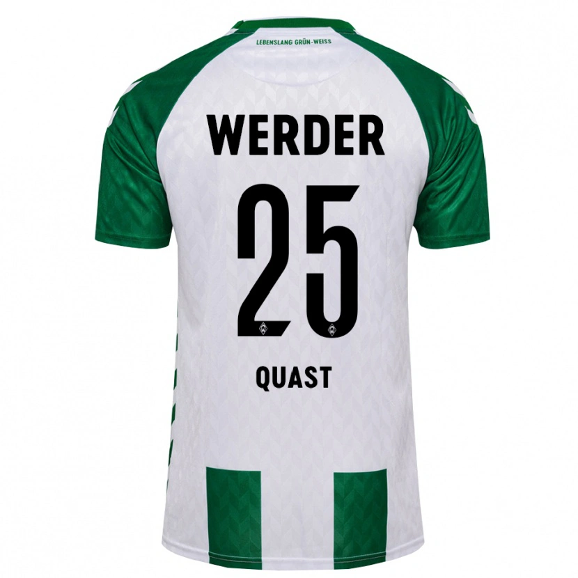 Danxen Homem Camisola Soenke Quast #25 Verde Branco Principal 2026/27 Camisa Brasil